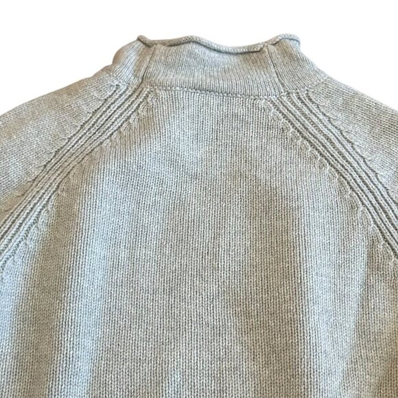 J. Crew Always Light Blue Merino Wool Pullover Sweater Mock Neck Cozy Sz Small - Picture 8 of 12